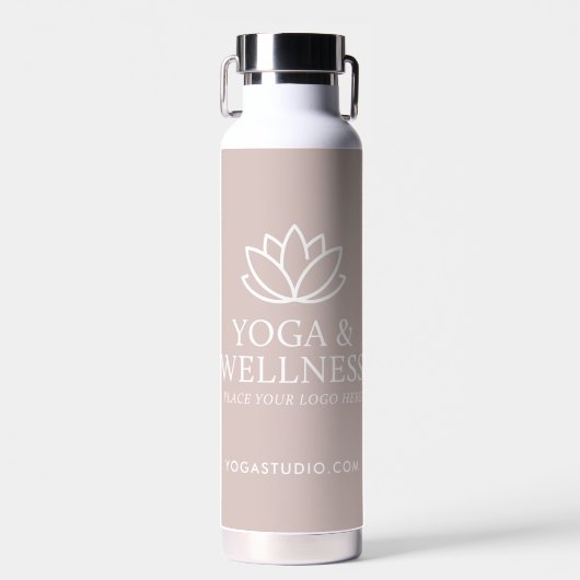 Yoga Studio Logo Business Water Bottle Werbeaktion Trinkflasche (Vorne)