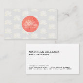 Yoga Studio Logo | Lotus Blume Muster Visitenkarte (Vorne/Hinten)