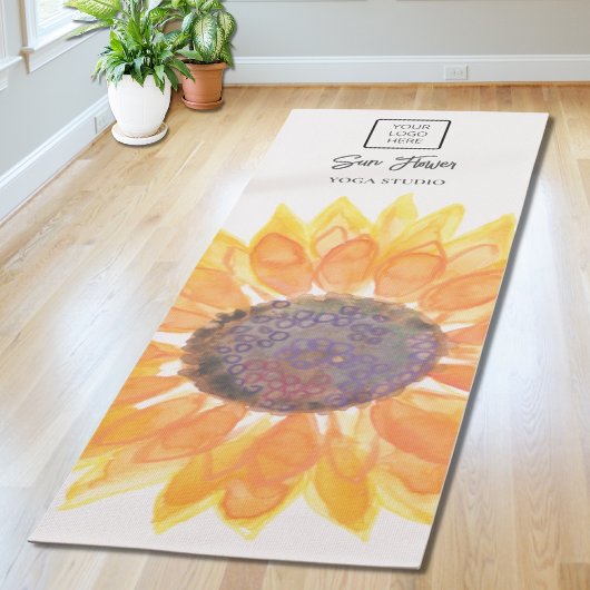Yoga Studio Logo Sonnenblume Yogamatte