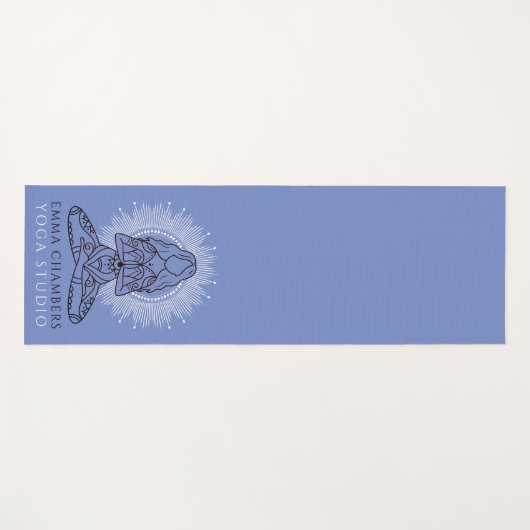 Yoga Studio Lotus Pose Blue Yogamatte (Vorderseite (Horizontal))