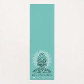 Yoga Studio Lotus Pose Turquoise Yoga Mat Yogamatte (Vorderseite)