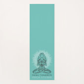 Yoga Studio Lotus Pose Turquoise Yoga Mat Yogamatte (Vorderseite)