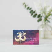 Yoga Studio Loyalty Class Pass Tree Pose OM Symbol Treuekarte (Stehend Vorderseite)