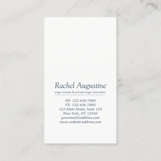 Yoga Studio Loyalty Class Pass Tree Pose OM Symbol Treuekarte (Rückseite)