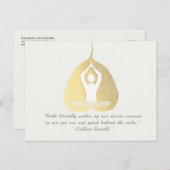 Yoga Studio Mediation Instructor Quotes Bodhi Leaf Postkarte (Vorne/Hinten)