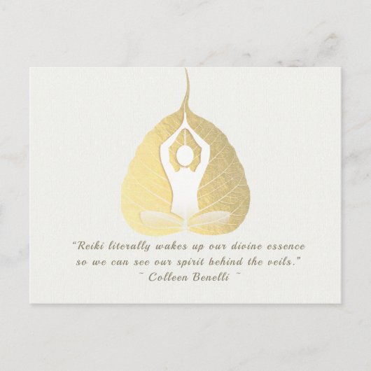 Yoga Studio Mediation Instructor Quotes Bodhi Leaf Postkarte (Vorderseite)