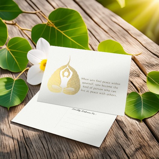 Yoga Studio Mediation Instructor Quotes Bodhi Leaf Postkarte