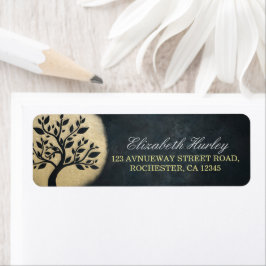 Yoga Studio Meditation Instructor Black Gold Tree
