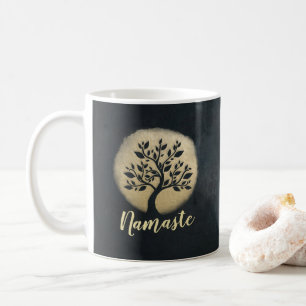Yoga Studio Meditation Instructor Black Gold Tree Kaffeetasse