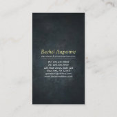 Yoga Studio Meditation Instructor Black Gold Tree Visitenkarte (Rückseite)