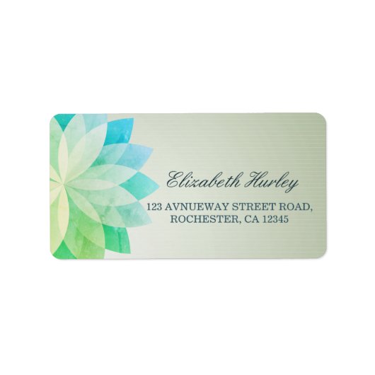 YOGA Studio Meditation Instructor Colorful Mandala Adressaufkleber (Vorne)