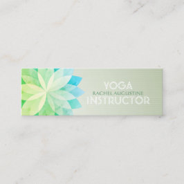 YOGA Studio Meditation Instructor Colorful Mandala Mini Visitenkarte