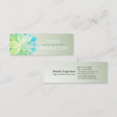 YOGA Studio Meditation Instructor Colorful Mandala Mini Visitenkarte (Vorne/Hinten)