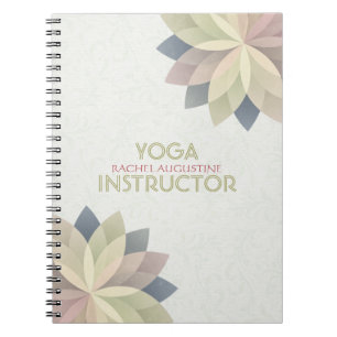 YOGA Studio Meditation Instructor Colorful Mandala Notizblock