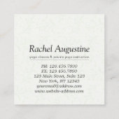 YOGA Studio Meditation Instructor Colorful Mandala Quadratische Visitenkarte (Rückseite)