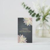 YOGA Studio Meditation Instructor Colorful Mandala Visitenkarte (Stehend Vorderseite)
