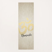 Yoga Studio Meditation Instructor Gold Om Symbol Yogamatte (Vorderseite)