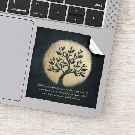 Yoga Studio Meditation Instructor Gold Tree Quotes Aufkleber