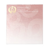 Yoga Studio Meditation Instructor Gold ZEN OM Sign Notizblock (Vorderseite)