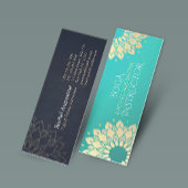 Yoga Studio Meditation Instructor Golden Mandala Mini Visitenkarte