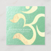 Yoga Studio Meditation Instructor Life Coach OM Quadratische Visitenkarte (Vorderseite)