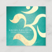 Yoga Studio Meditation Instructor Life Coach OM Quadratische Visitenkarte (Vorderseite)