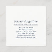 Yoga Studio Meditation Instructor Life Coach OM Quadratische Visitenkarte (Rückseite)