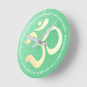 Yoga Studio Meditation Instructor Life Coach OM Runde Wanduhr (Winkel)