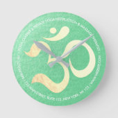 Yoga Studio Meditation Instructor Life Coach OM Runde Wanduhr (Vorderseite)