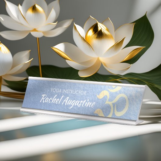 Yoga Studio Meditation Instructor Life Coach OM Schreibtischnamensplakette