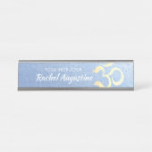 Yoga Studio Meditation Instructor Life Coach OM Schreibtischnamensplakette (Vorderseite )