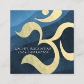 Yoga Studio Meditation Instructor Life Coach OM Sq Quadratische Visitenkarte (Vorderseite)