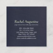 Yoga Studio Meditation Instructor Life Coach OM Sq Quadratische Visitenkarte (Rückseite)