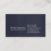 Yoga Studio Meditation Instructor Life Coach OM Visitenkarte (Rückseite)