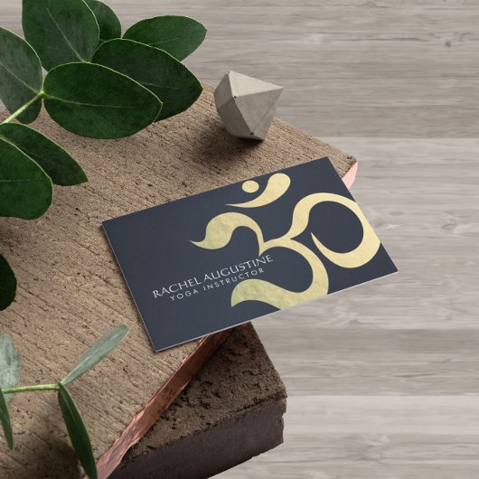 Yoga Studio Meditation Instructor Life Coach OM Visitenkarte