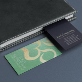 Yoga Studio Meditation Instructor Life Coach OM Visitenkarte