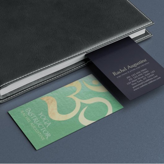 Yoga Studio Meditation Instructor Life Coach OM Visitenkarte