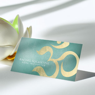 Yoga Studio Meditation Instructor Life Coach OM Visitenkarte