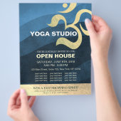 Yoga Studio Meditation Instructor Om Open House Fl Flyer (Hand)