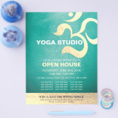 Yoga Studio Meditation Instructor Om Open House Flyer (Einzeln)