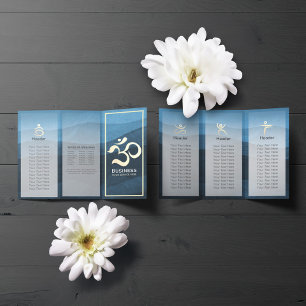 Yoga Studio Meditation Instructor OM Signing Tri-F