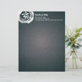YOGA Studio Meditation Instructor OM & ZEN Symbole Briefbogen (Stehend Vorderseite)