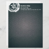 YOGA Studio Meditation Instructor OM & ZEN Symbole Briefbogen (Vorne/Hinten)