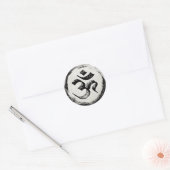 YOGA Studio Meditation Instructor OM & ZEN Symbole Runder Aufkleber (Umschlag)