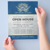 YOGA Studio Meditation Instructor Open House Lotus Flyer (Hand)