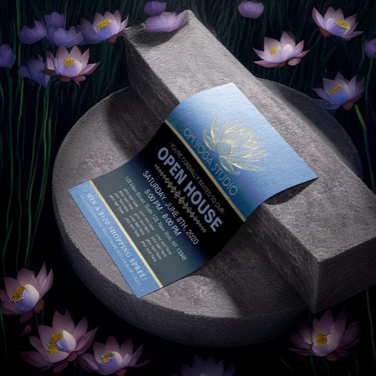 YOGA Studio Meditation Instructor Open House Lotus Flyer