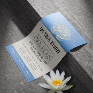 YOGA Studio Meditation Instructor Open House Lotus Flyer