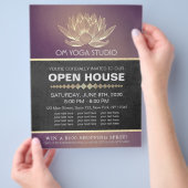 YOGA Studio Meditation Instructor Open House Lotus Flyer (Hand)
