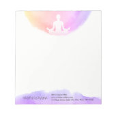 Yoga Studio Meditation Instructor Sukhasana Pose Notizblock (Vorderseite)