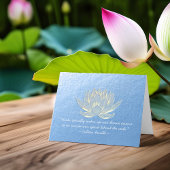 YOGA Studio Meditation Lehrer Zitat Gold Lotus Karte